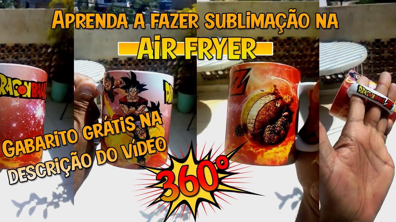 Como fazer SUBLIMAÇÃO na AIR FRYER 360° com logo na alça