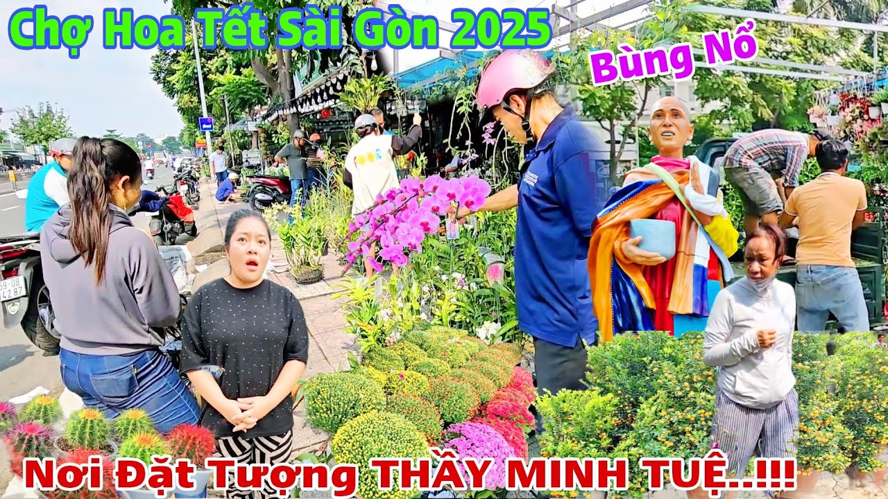 Bùng Nổ Hoa Tết Sài Gòn 2025 nơi đặt Tượng THẦY MINH TUỆ