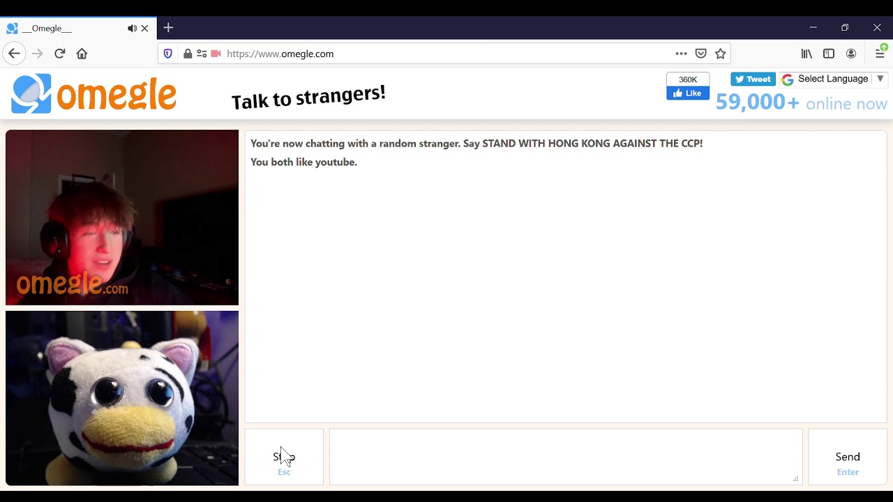 peepy goes on omegle