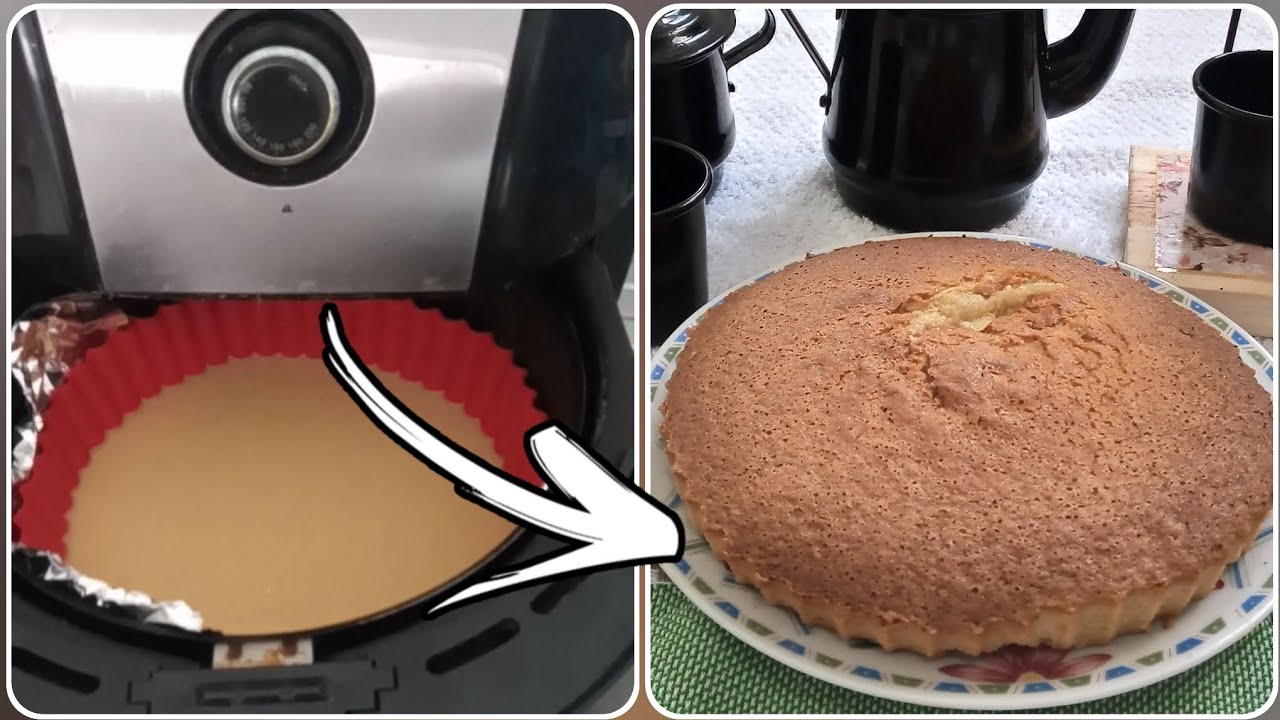 BOLO NA AIRFRYER COM FORMA DE SILICONE COMO FAZER? #bolodepaçoca