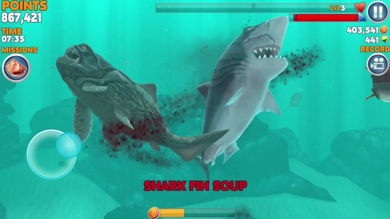 Hungry Shark Evolution: MEGALODON iPhone Gameplay