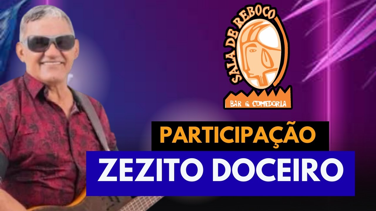No palco da Sala de Reboco: ZEZITO DOCEIRO. Grande poeta/cantador!🤠