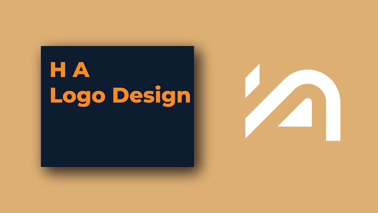 How to design a Letter Logo | H A Logo design 2022