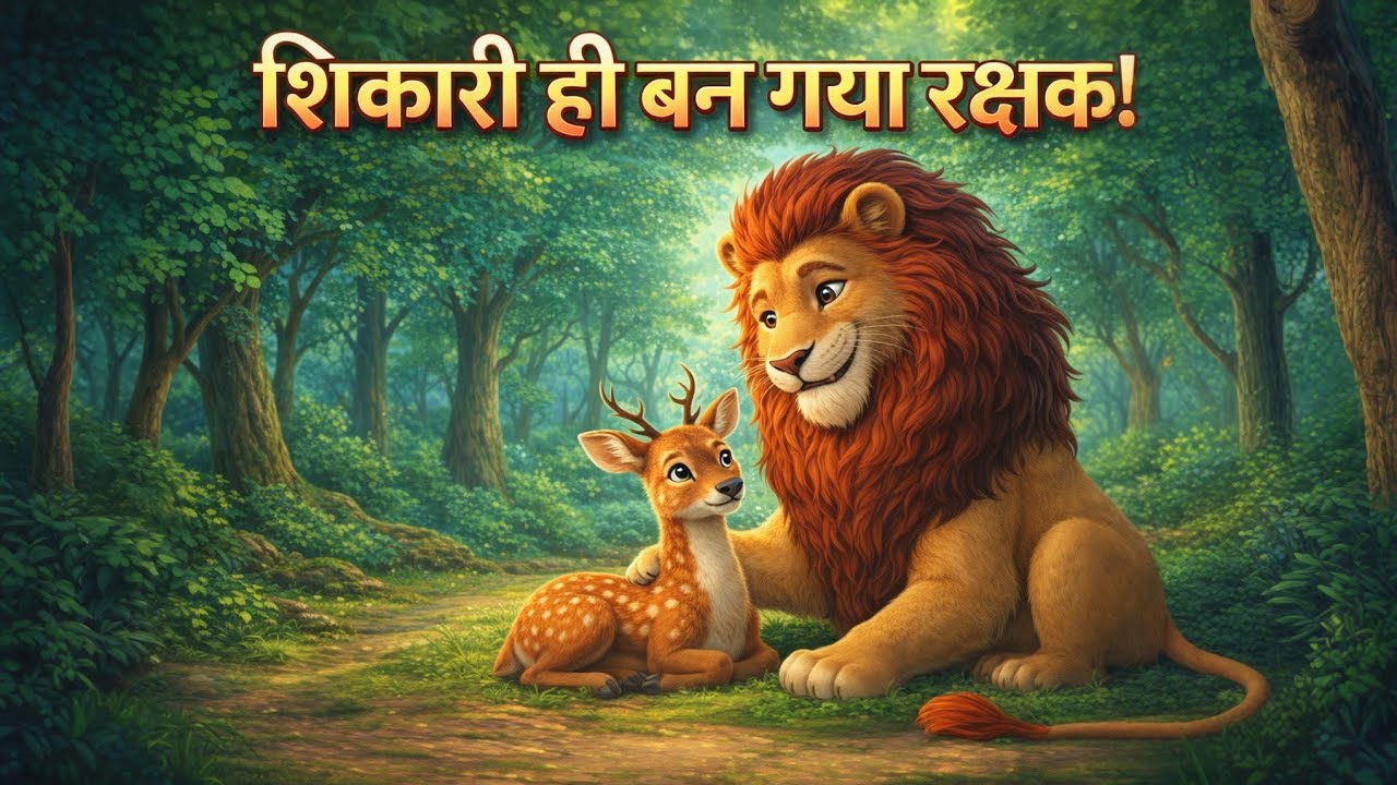 Lion and the Deer in Hindi | Kahani | Fairy Tales in Hindi | Story in Hindi | 4KUHD |HindiFairyTales