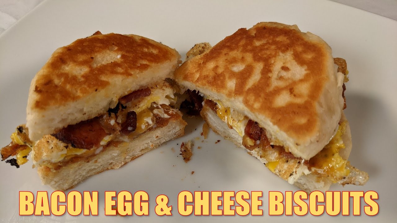 How to make the best grilled bacon egg and cheese biscuit