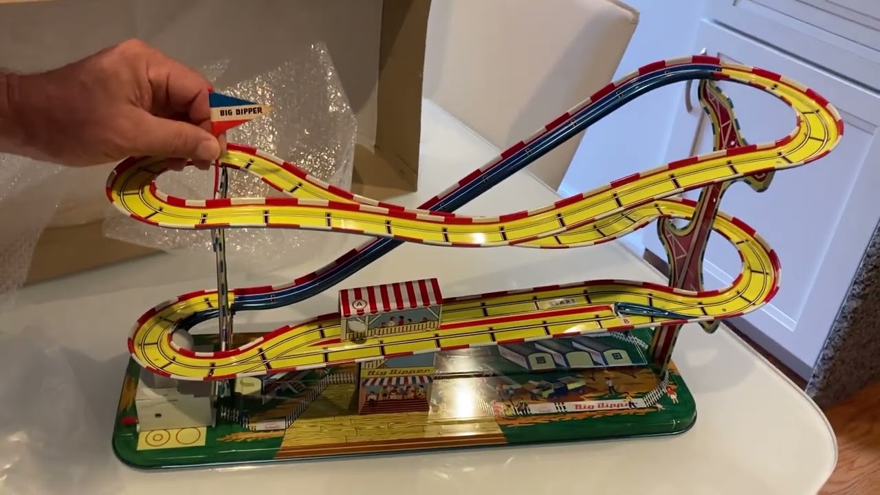 VINTAGE, FULL TIN, B/O, TECHNOFIX NR. 316 BIG DIPPER 100% ORIGINAL IN IT'S BOX. COMPLETE & WORKING!!