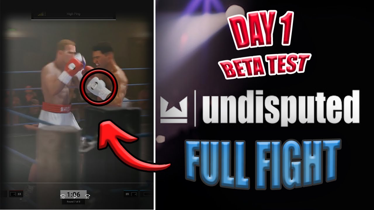 A FULL LIVE FIGHT** on Undisputed Beta Test Day 1