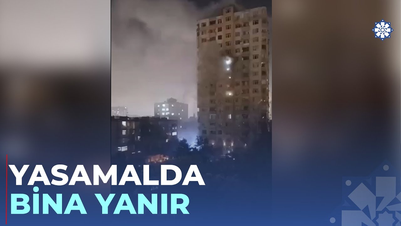 Yasamalda yaşayış binasında yanğın başlayıb