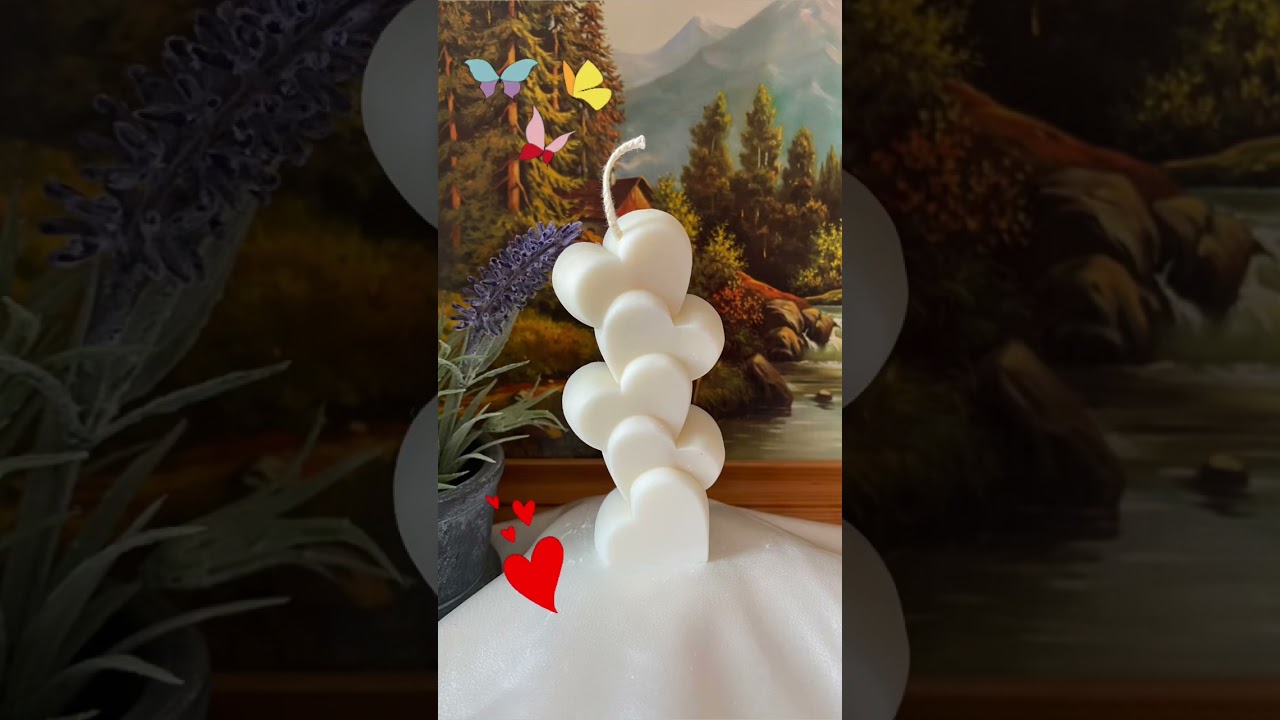Hearts Candle#whitecandle #vegancandle #happycandle#handpoured #foryou