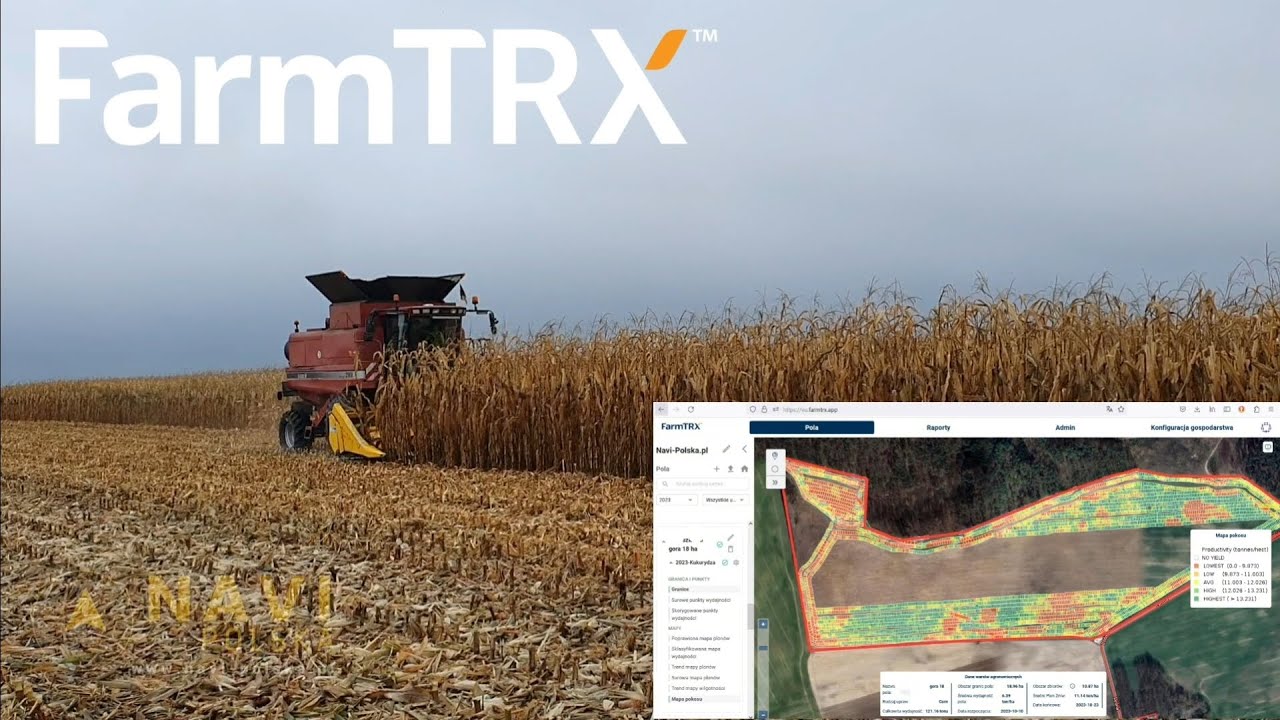 Mapowanie Plonu FarmTRX www.navi-polska.pl 4.0 Rolnictwo