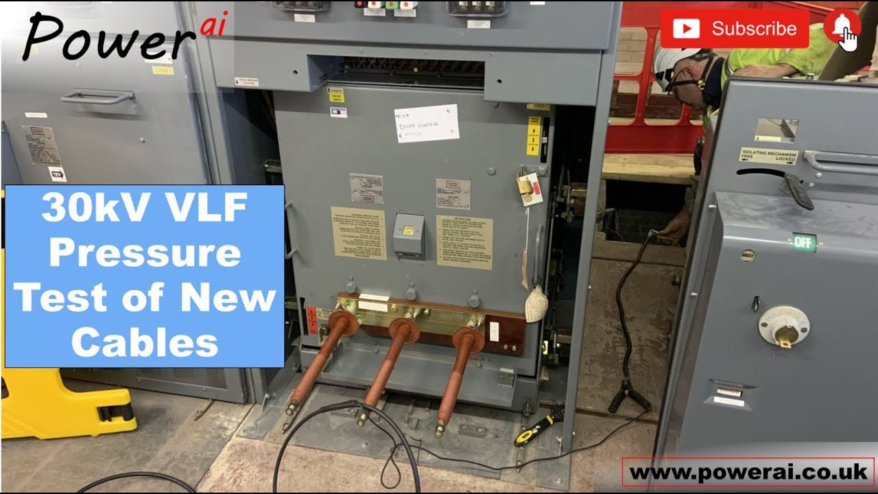 30kV Very Low Frequency Pressure Test of New HV Cables