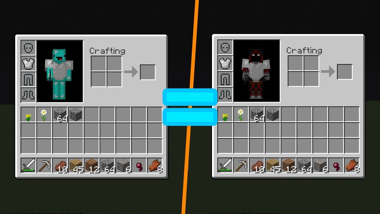 Minecraft, но инвентарь BadBoyHalo и мой связаны... снова