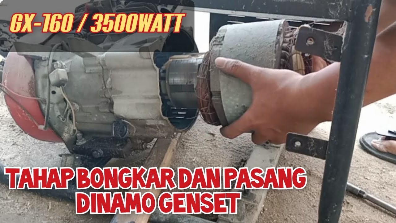Cara Mudah bongkar pasang Dinamo Genset||How to Remove,Apliying Generator
