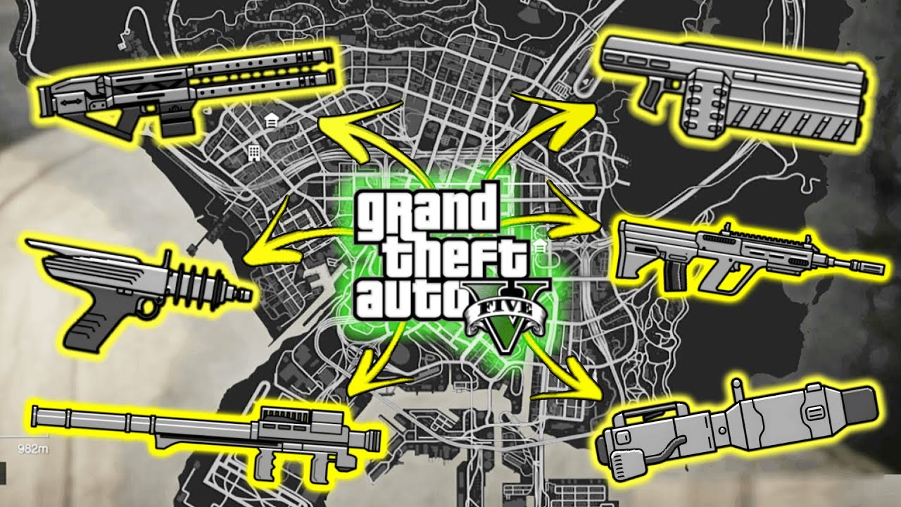 GTA 5 - All Secret and Rare Weapon Locations (Railgun, Up-n Atomizer & more)