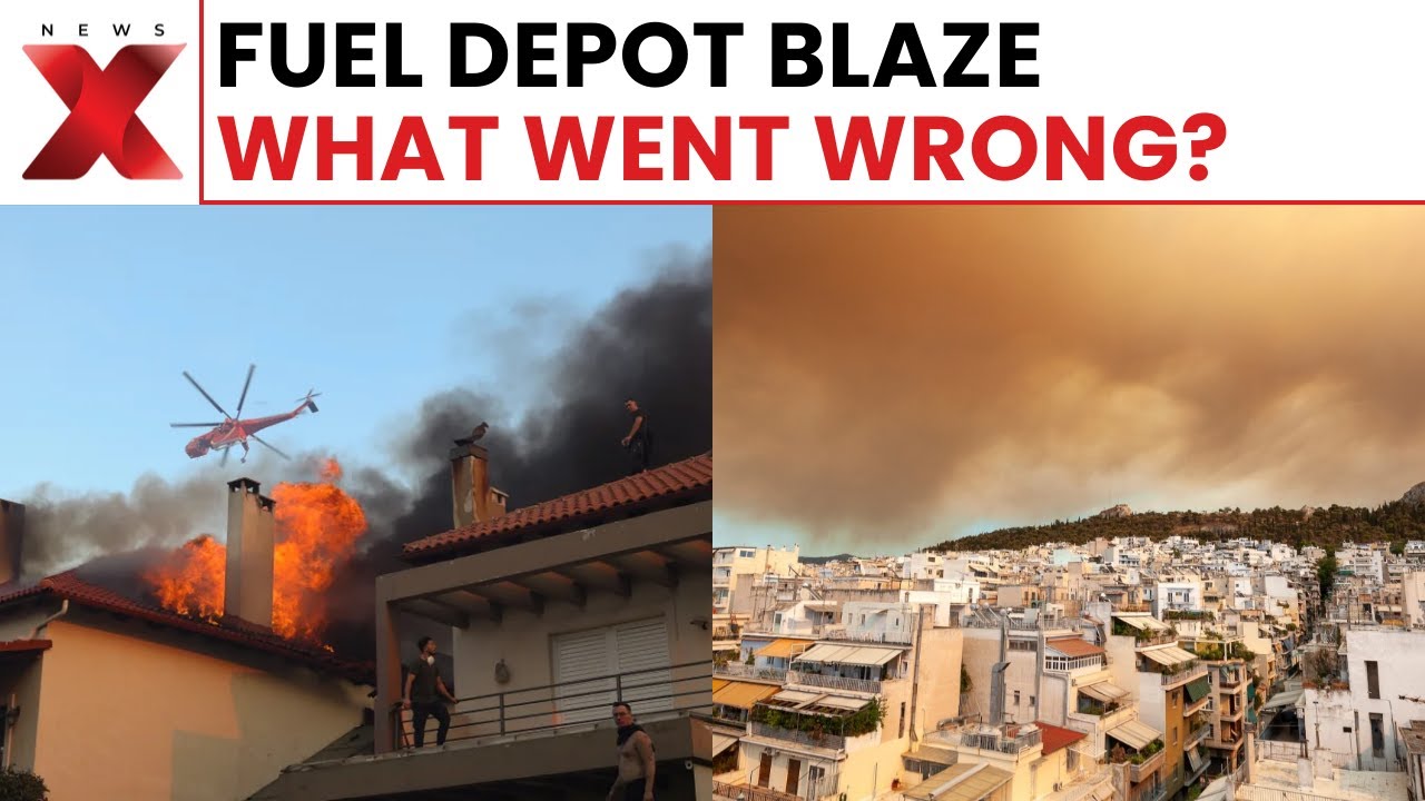 Athens Fire: Blaze Near Fuel Storage Sparks Panic in Densely Populated Residential Zone | NewsX