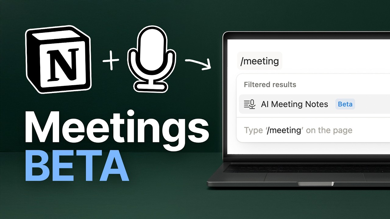 The NEW Way to Organize Meetings in Notion (Meetings Ai & Sharing)