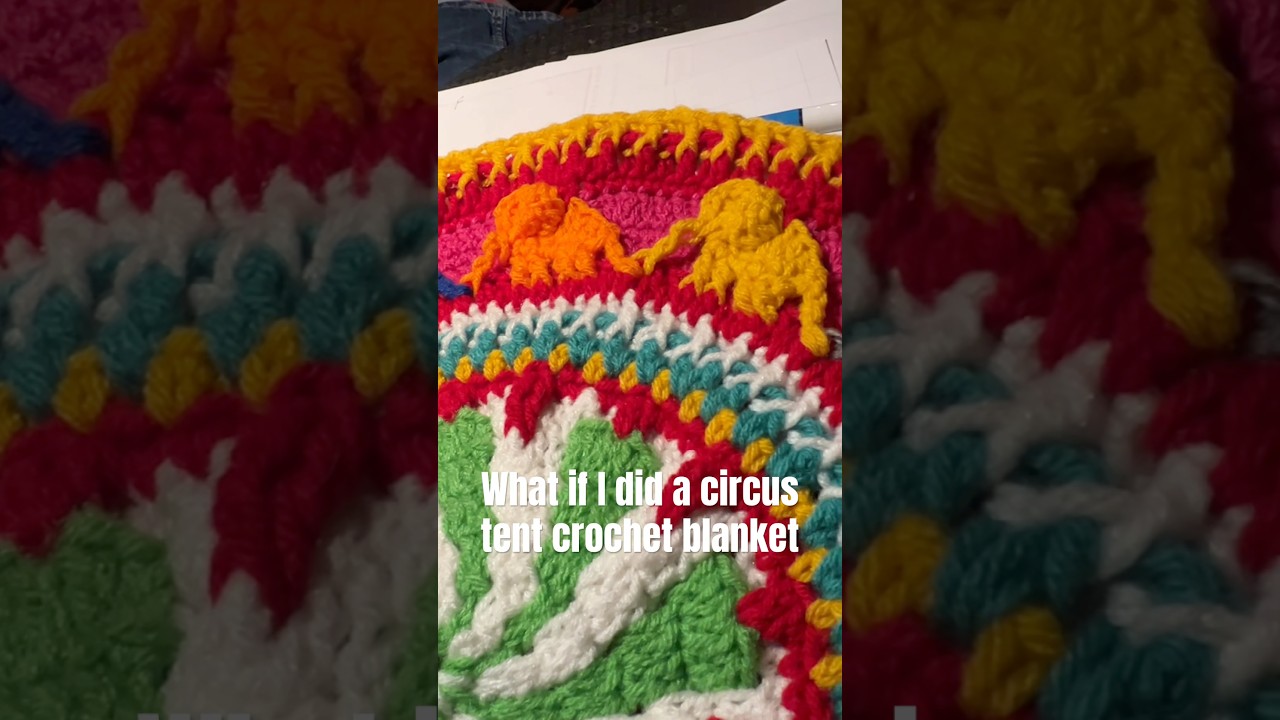 What if I designed a crochet circus tent blanket for kids?