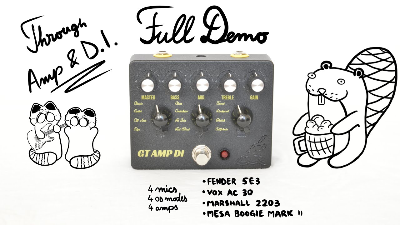 Drunk Beaver GT Amp DI | Modded SansAmp GT2 pedal w/ 4 amps in a box! | Full demo into amp vs direct
