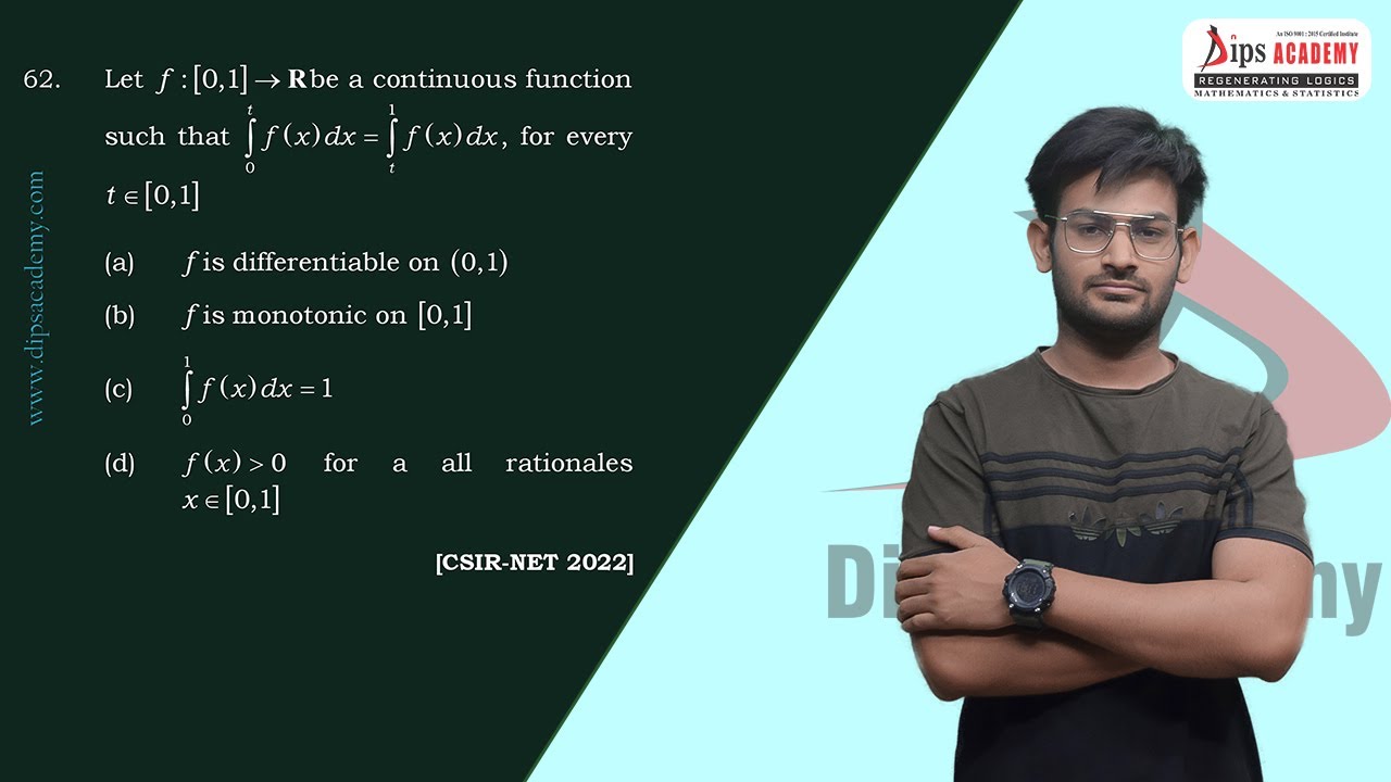 CSIR NET Maths 16 Feb 2022  | REAL ANALYSIS | Question Discussion | DIPS Academy