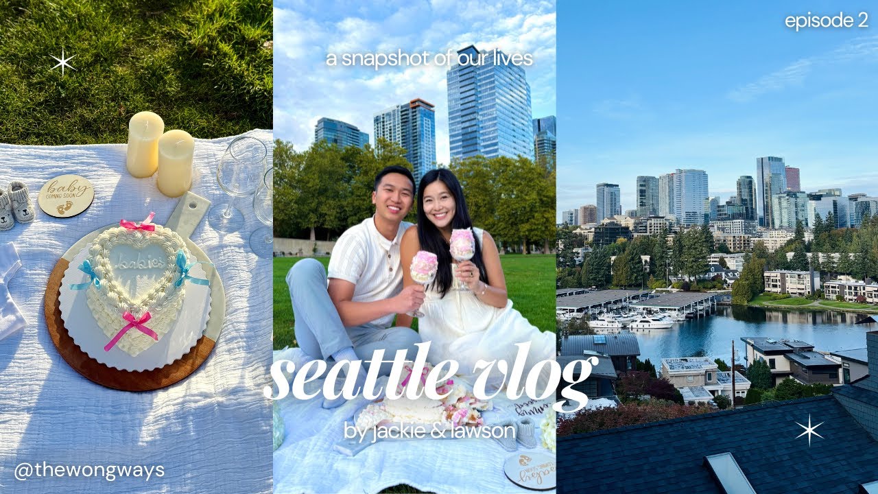 seattle diaries 🌸 intimate gender reveal, cafe hopping, and a mariners game!