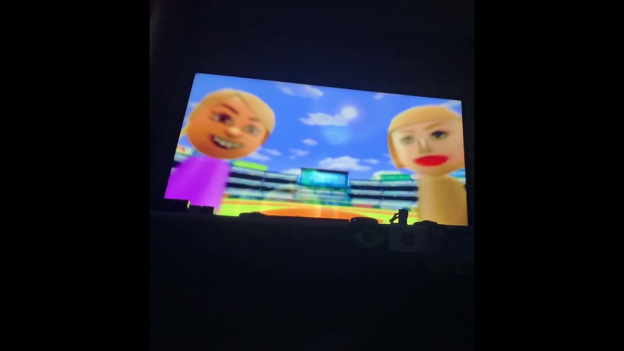 Wii sports baseball Antonia vs Jessie