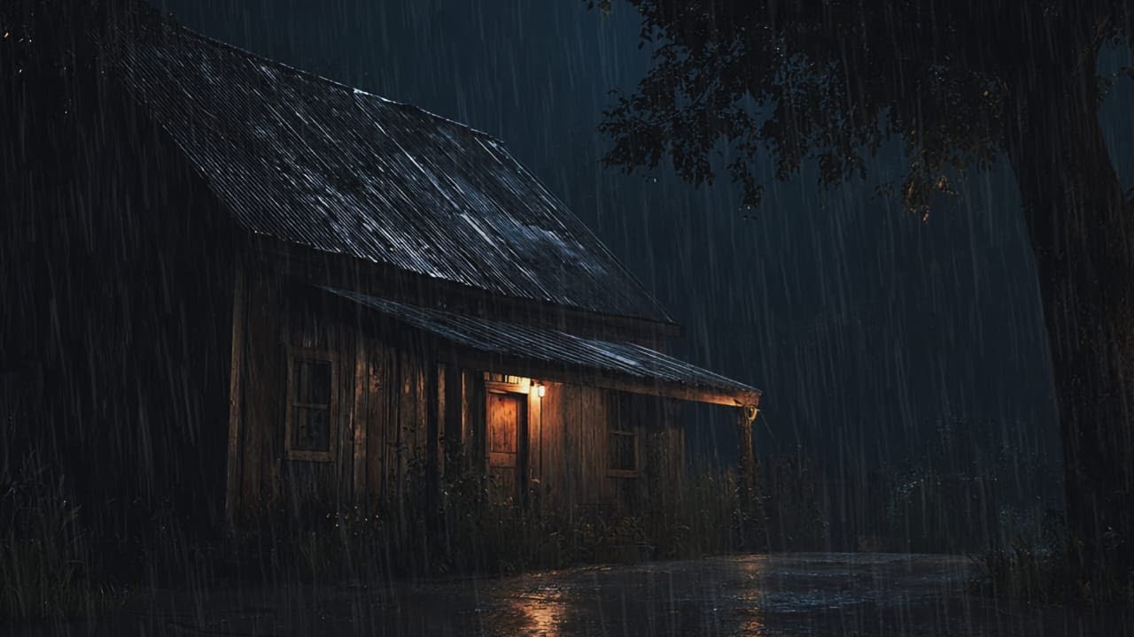 🏚️ Cozy Old House in the Woods — Rain Sounds for Sleeping All Night (Live)