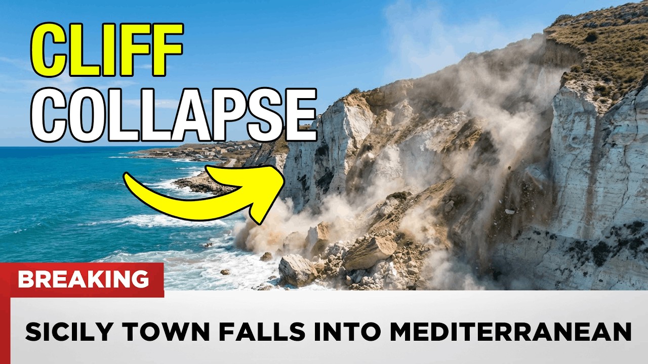 1 MINUTE AGO: Sicily Town Falls Into Mediterranean - 4KM Cliff Collapses in 30-Year Cycle