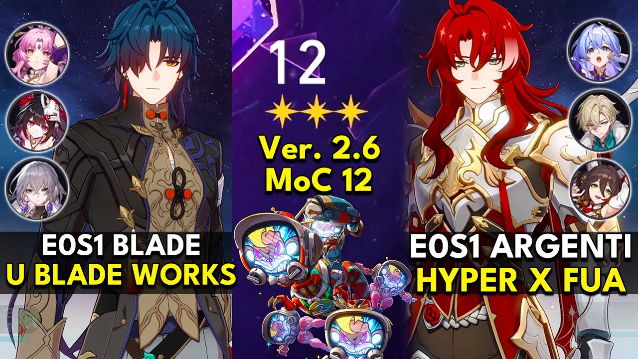 E0S1 Blade UBW & E0S1 Argenti Hyper | Memory of Chaos Floor 12 3 Stars | Honkai: Star Rail 2.6