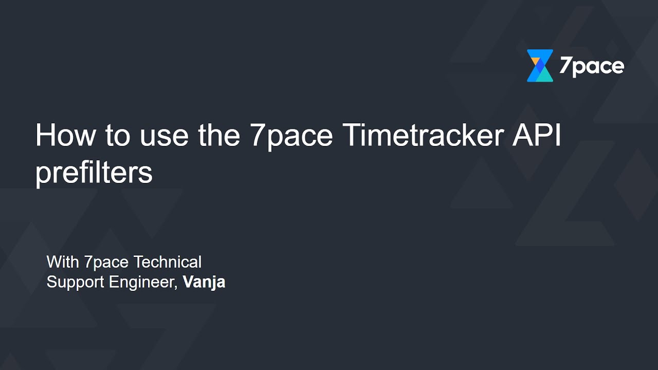 How to use the 7pace Timetracker extension for Azure DevOps API prefilters
