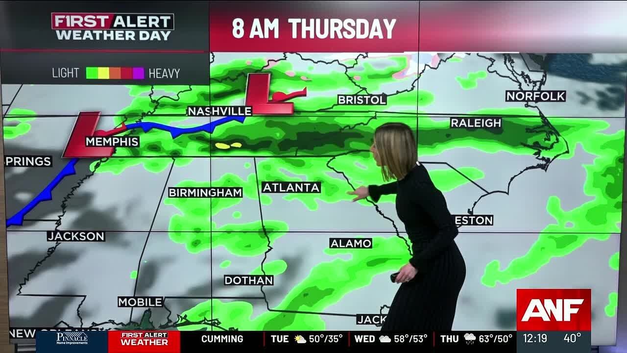First Alert Forecast: Milder air returns, rain moves in late Thursday