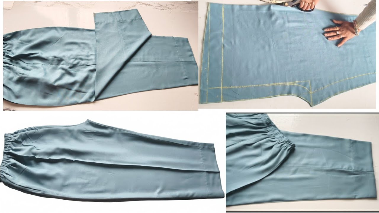 LUXURY STYLE BOX TROUSER PANT💯💃 CUTTING AND STITCHING||pallazo pant cutting and stitching very easy