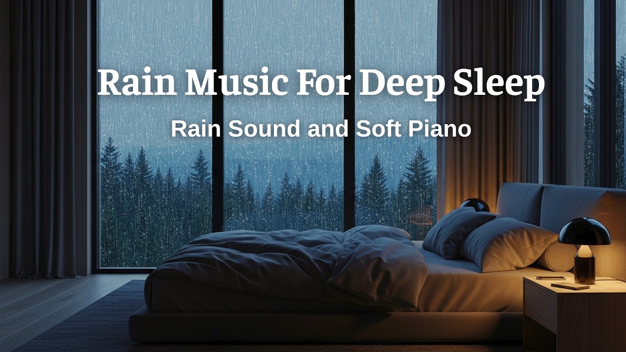 Peaceful Rainfall with Piano 🌙 Relaxing Bedroom Sounds to Unwind and Sleep Better