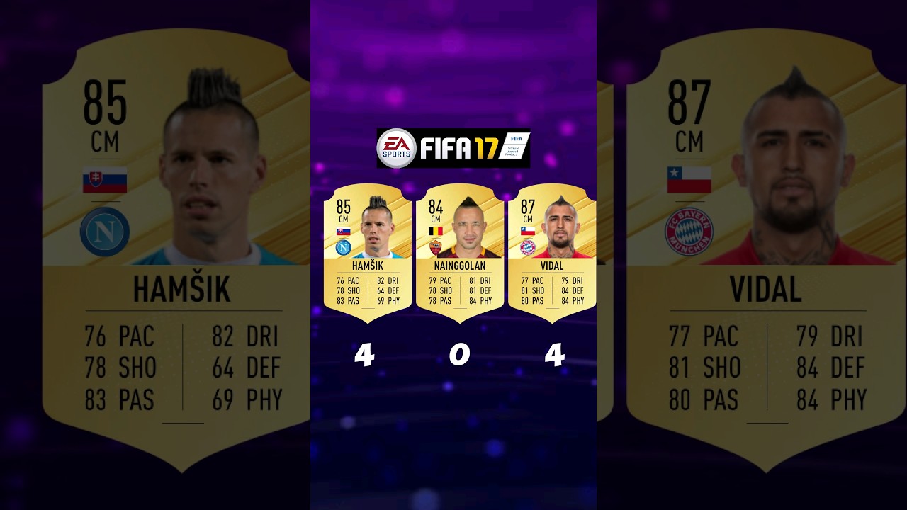 Battle of Warriors 🥶💀🥶 Hamsik v Nainggolan v Vidal FIFA History #fifa #ratingyourteams #football