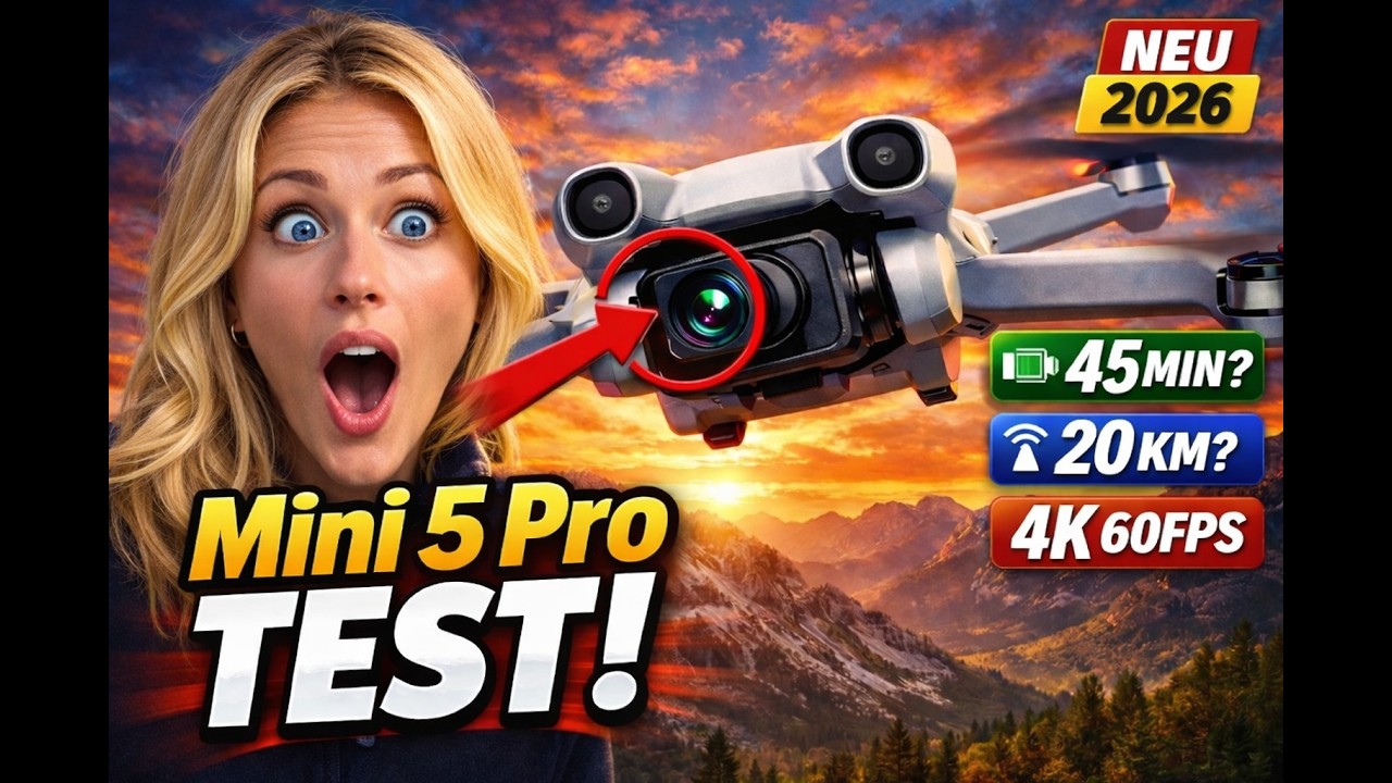 DJI Mini 5 Pro Test: Reichweite, Foto, Video, Flugzeit, Active Track, Wind und Geschwindigkeit