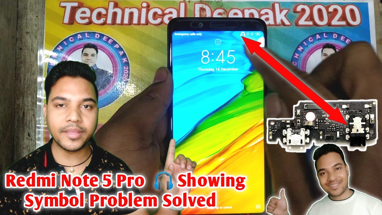 Redmi Note 5 Pro Earphone Jack Shorting Problem || How to Fix Headphone Symbol Issue 🛠️