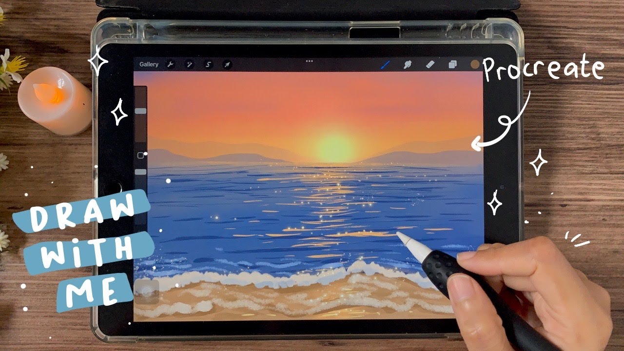 Procreate Tutorial | Sunset Beach 🏝️