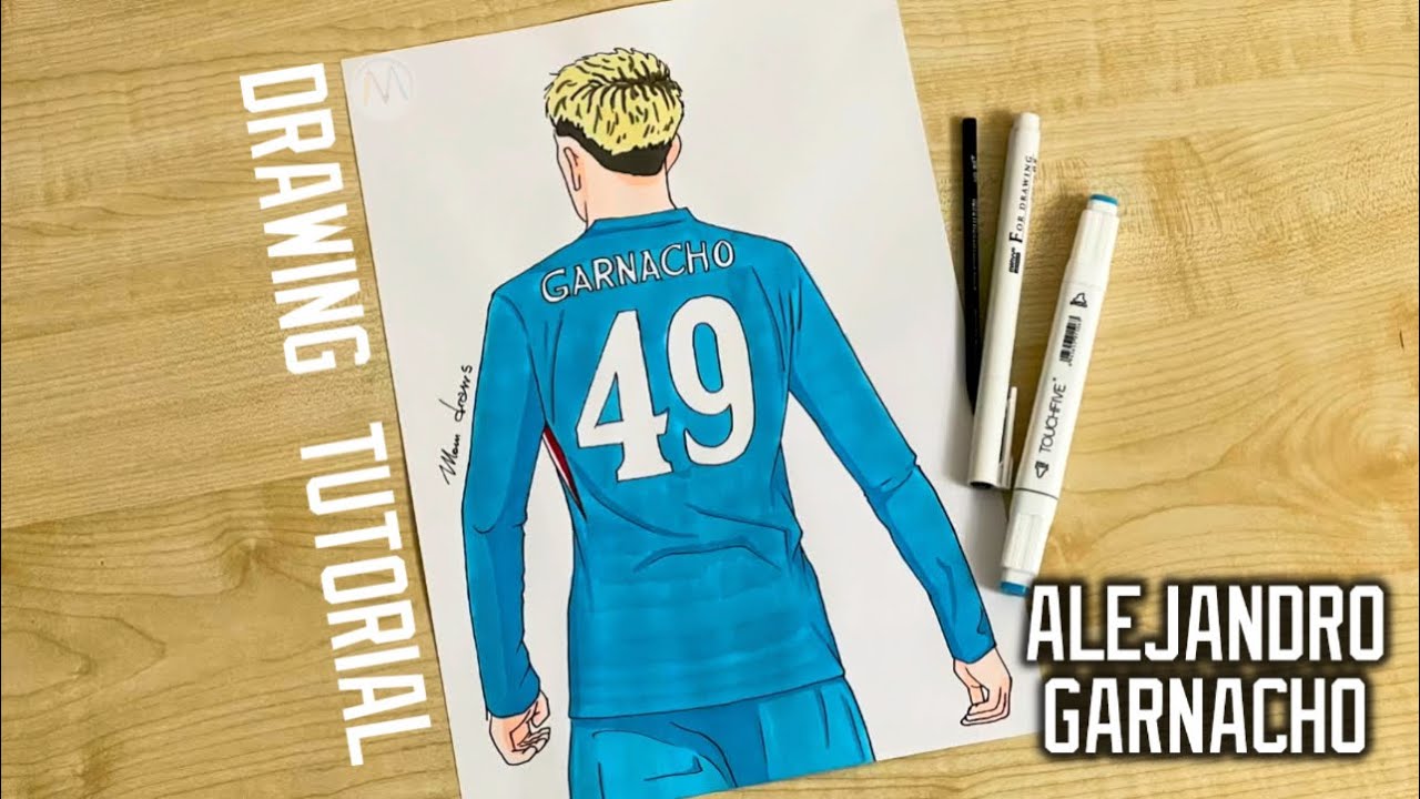 How to draw Alejandro Garnacho