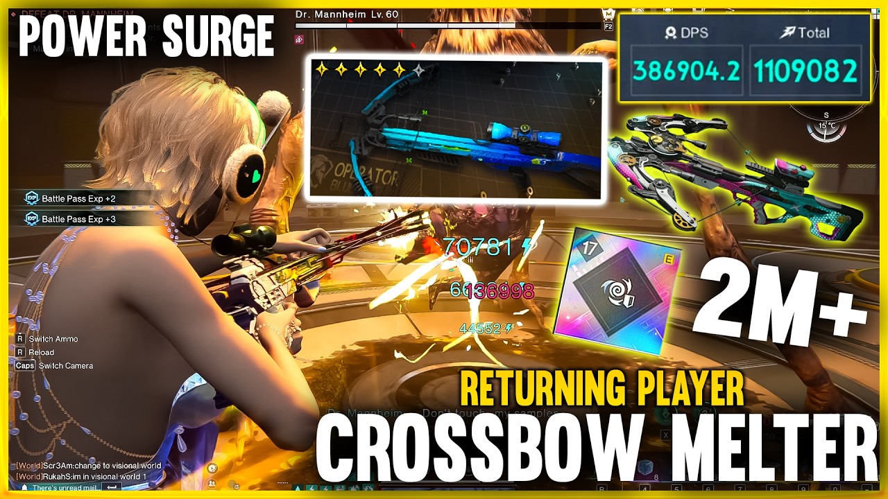 1 ARROW = DEAD BOSS! 2M+ DPS critical pulse POWER SURGE CROSSBOW META BUILD - ONCE HUMAN