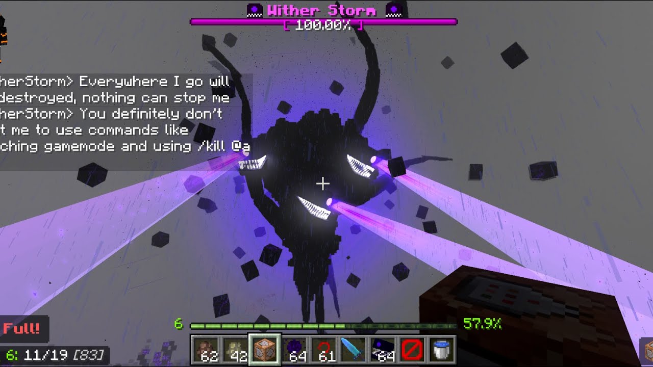 Wither Storm VS Soul Storm [MCPE-MCBE] Soul Storm VS Wither Storm In Minecraft,EnderFoxBoy MC🦊!!!