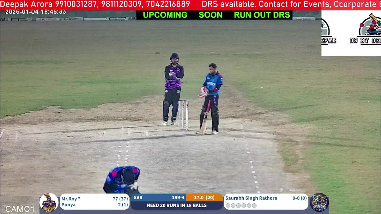 Tournament : DS Weekend Wi Cosmic warriorsvsSUKHDEV VIHAR RIDERS
nter Cup S-3