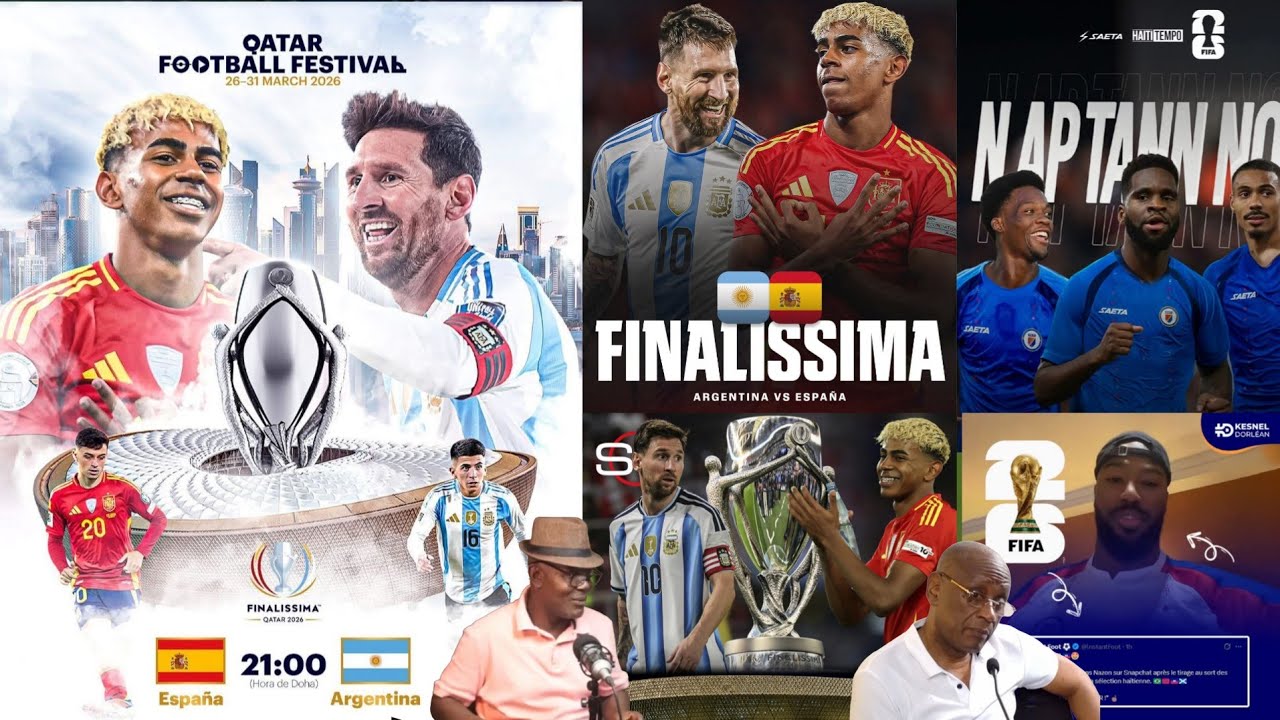 FIFA bay nan peyi mondyal pral non usa Nouvo peyi Finalisima pral jwe argentina vs España/nazon sove