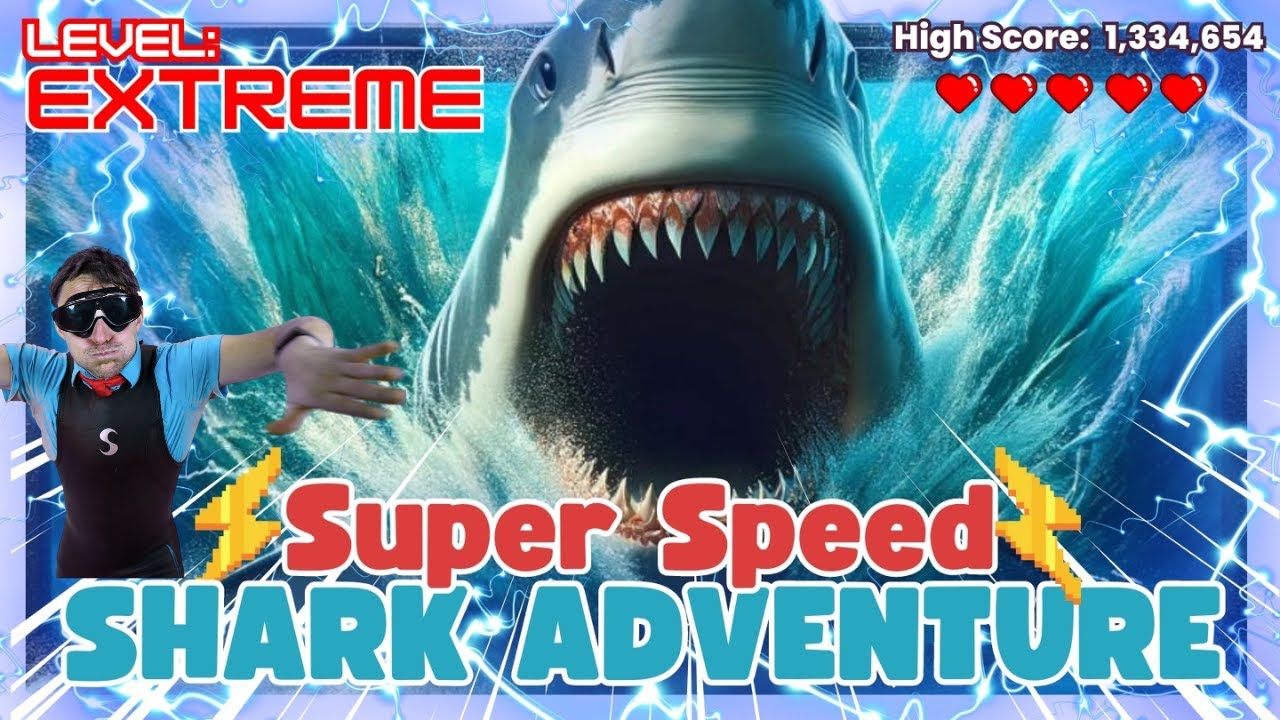 Shark Hyperspeed Kids Brain Break Adventure 🦈 | Educational Kids Workout & Movement Exercises