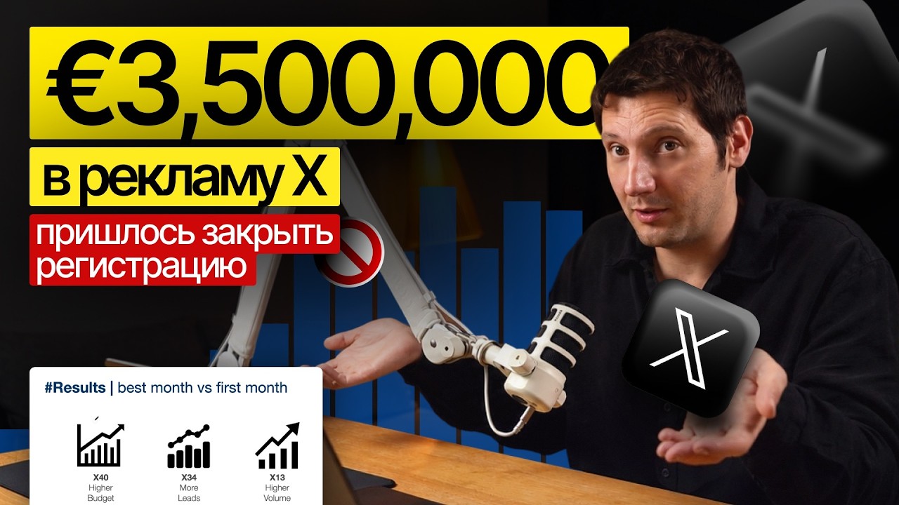 Потратили &euro;3 500 000 на рекламу в X (Twitter). Разбор кейса