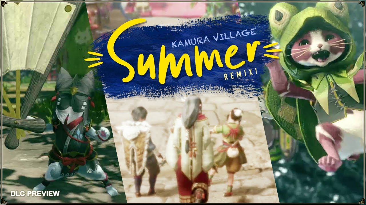 Monster Hunter Rise: DLC Preview | Kamura Village Summer Remix BGM demo, turn Kamura into sunny vibe