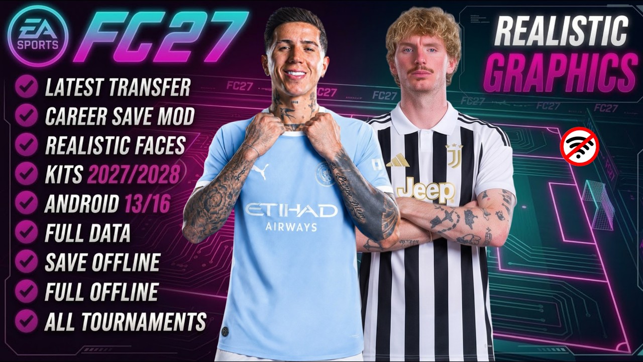 FIFA 16 MOBILE MOD FC 27 ANDROID OFFLINE: ОБНОВЛЕНИЕ РЕЖИМА КАРЬЕРЫ, ТРАНСФЕРЫ, ФОРМА 26/27 И РЕА...