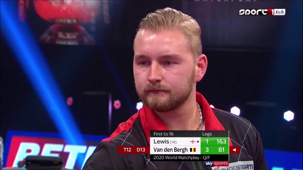 27) Adrian Lewis vs Dimitri Van den Bergh 2020 World Matchplay 2020.07.24 Negyeddöntő Quarter-final