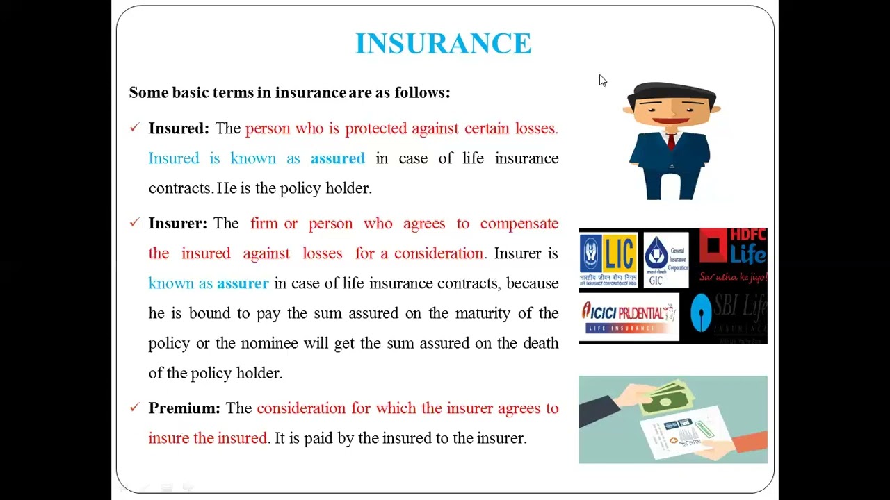 28 - Concept and Terms used in Insurance