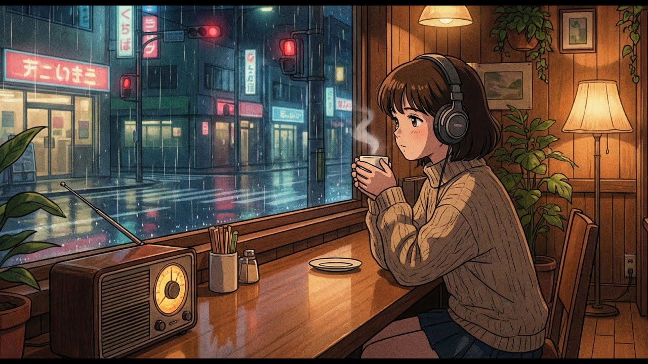 Rainy Café Lo-Fi for Studying & Relaxing ☕ | Late Night Vibes