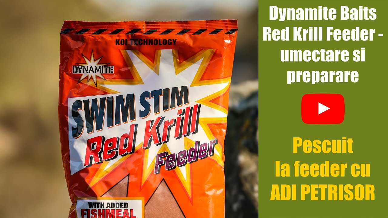 Dynamite Baits Red Krill Feeder - umectare si preparare