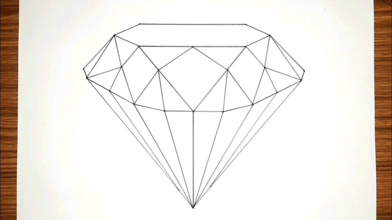 Diamond drawing right measurements step by step | Diamond drawing easy | হীরা অঙ্কন |